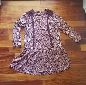Xhilaration Boho Maroon Dress
